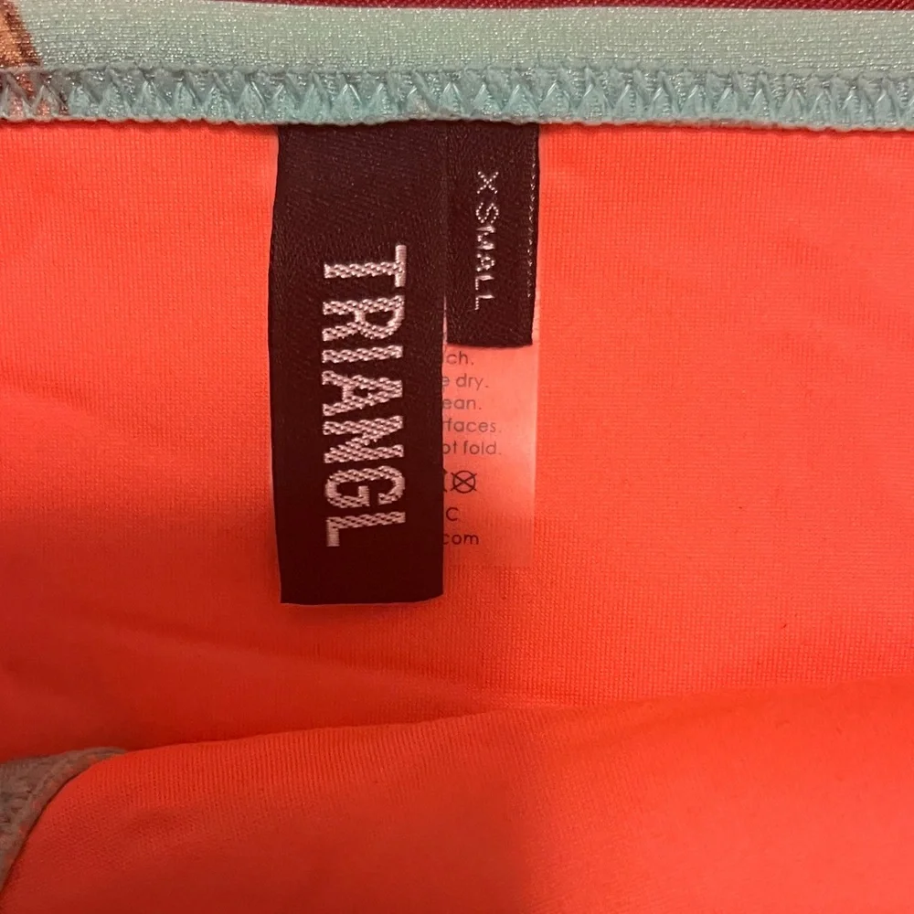 Triangl Swimwear - Orange and Mint Floral Bikini XS